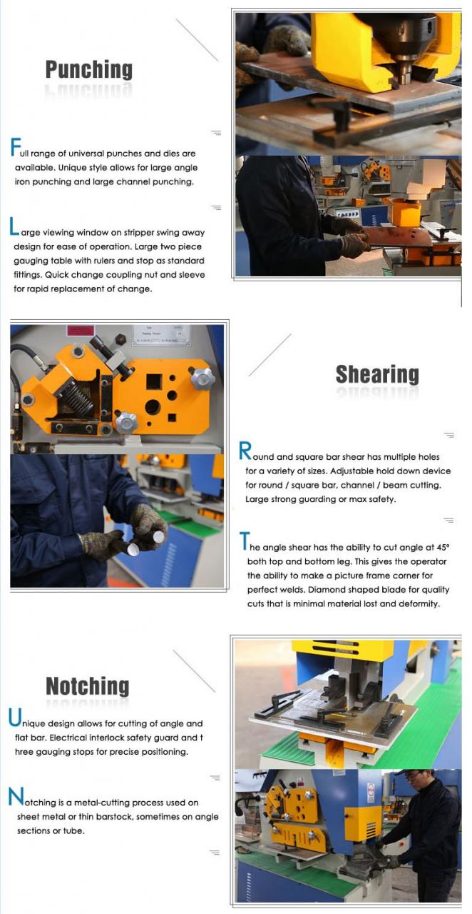 Hydraulic Ironworker 25 Ton Hand Tools Гідравлічний комбінований верстат для штампування та різання