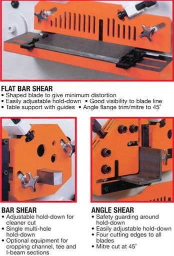 Q35y Series Multifunctional Hydraulic Iron Worker Combined Shearing And Punching Machine Багатофункціональна гідравлічна комбінована машина для стрижки та штампування серії Q35y