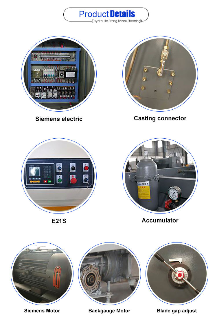 Qc12y-6x5000 Cnc Hydraulic Shearing Machine For Sheet Metal Cutting With Ce Qc12y-6x5000 Cnc гідравлічний верстат для різання листового металу з CE